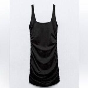 ZARA Black Sleeveless Mini Dress with rhinestones